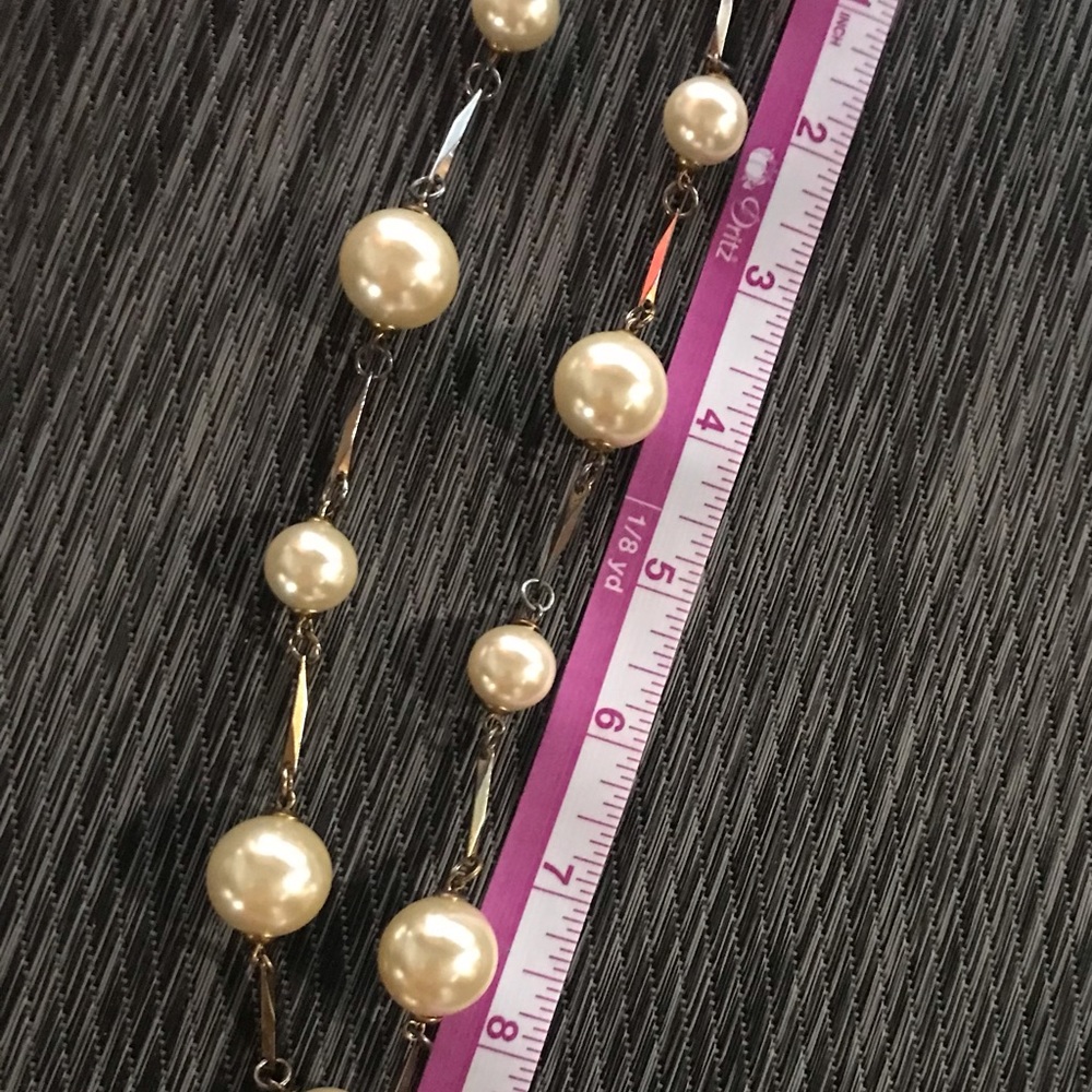 SOLD Large Pearls on gold link necklace - Picture 5 of 6
